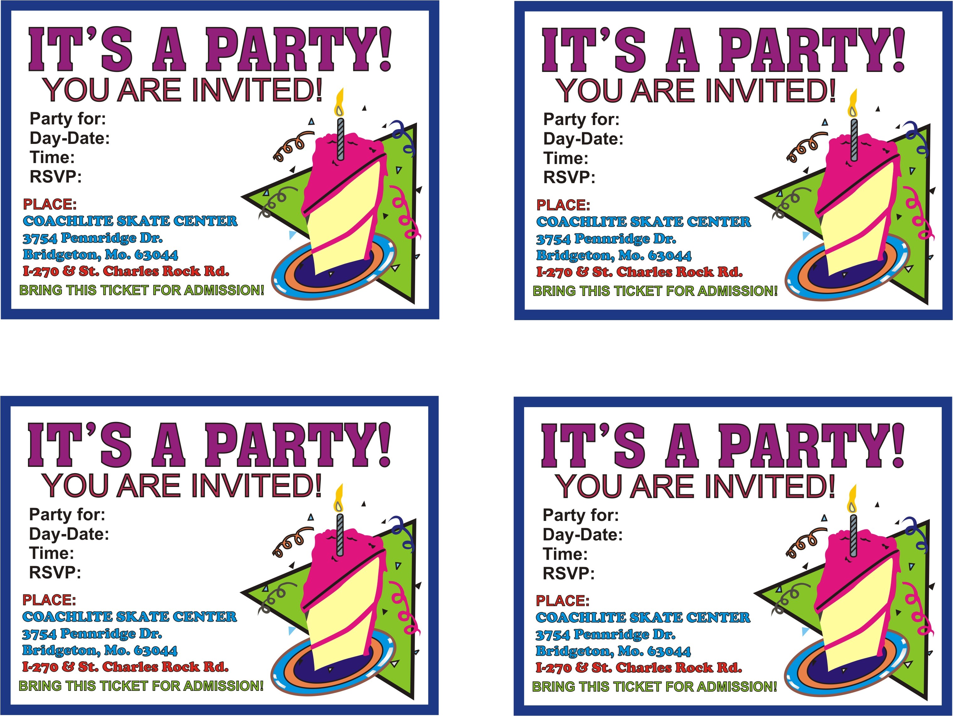 Make Your Own Birthday Invitations Free top 8 Birthday Party Invitations Printable theruntime Com