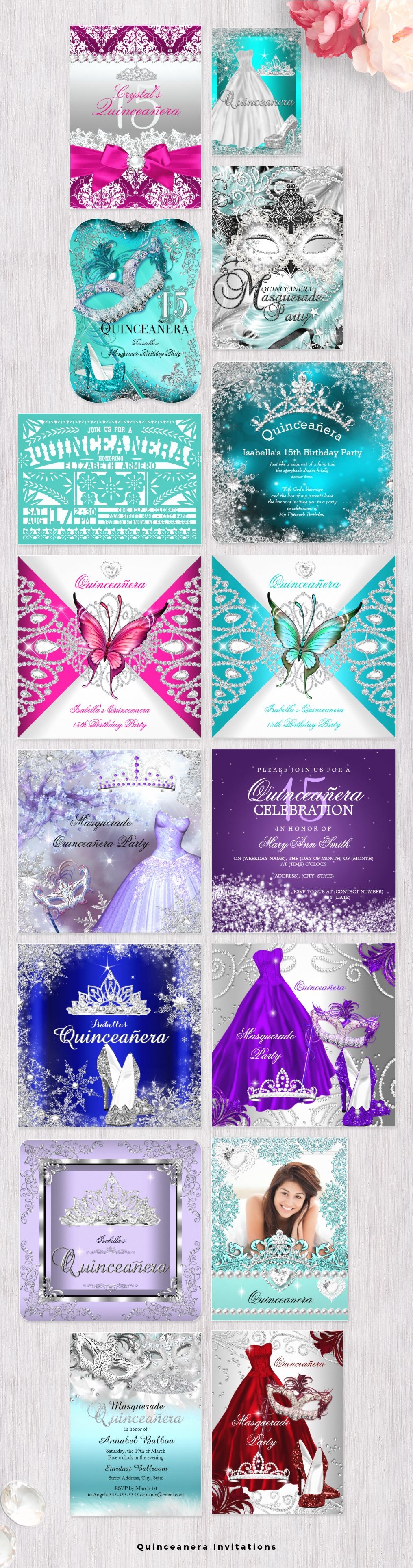 Make Your Own Quinceanera Invitations Quinceanera Invitations with Easy to Edit Templates to