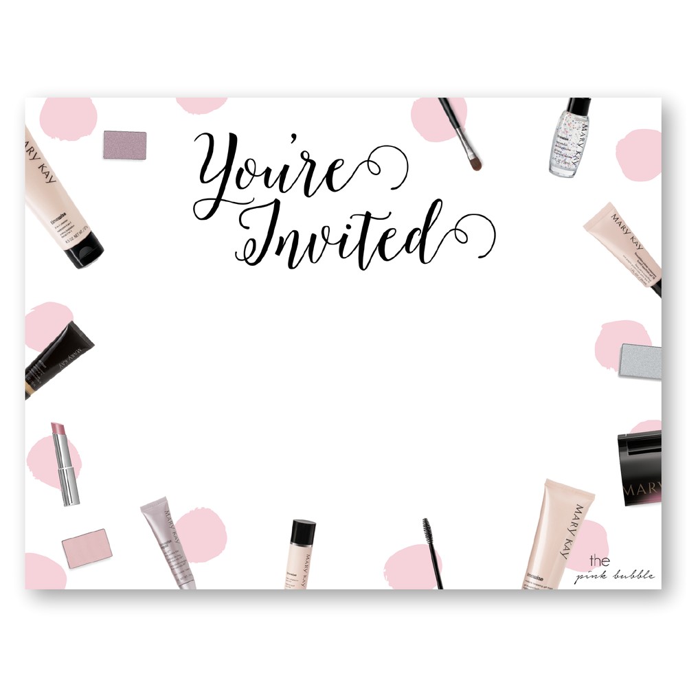 Mary Kay Cosmetics Party Invitations Mary Kay Party Invite Cimvitation
