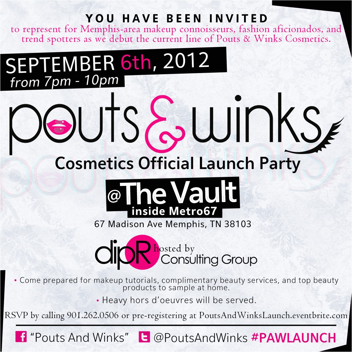 Mary Kay Launch Party Invitations Pouts & Winks Launch Party Memphis September 6 2012 My