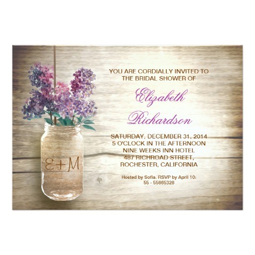 Mason Jar Invitations for Bridal Shower Country Rustic Mason Jar Bridal Shower Invitations