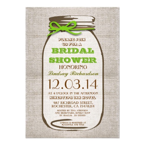 Mason Jar Invitations for Bridal Shower Rustic Burlap Mason Jar Bridal Shower Invitations