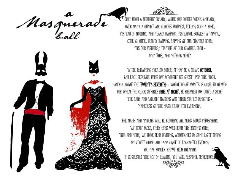 Masquerade Ball Party Invitations Wording Masquerade Ball Invitation