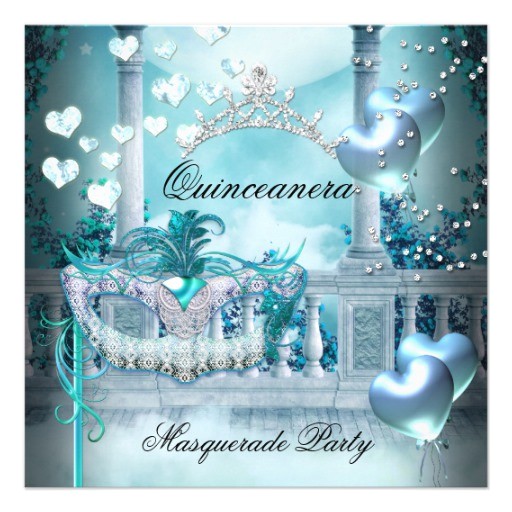 Masquerade themed Quinceanera Invitations Personalized Elegant Masquerade Party Invitations