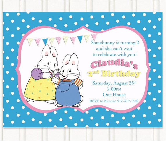 Max and Ruby Birthday Party Invitations Max and Ruby Birthday Invitations by Gingersnapsoriginal