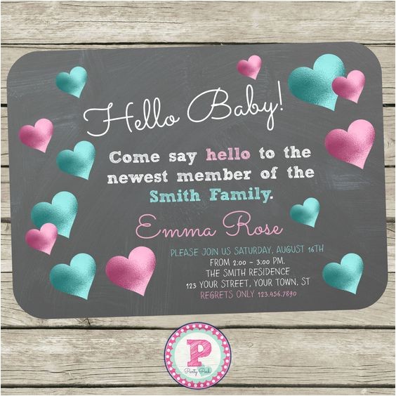 Meet the Baby Shower Invitations Hello Baby Invitations for A Meet the Baby Party