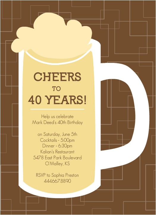 Mens Birthday Party Invitation Templates 40th Birthday Invitations for Men Dolanpedia