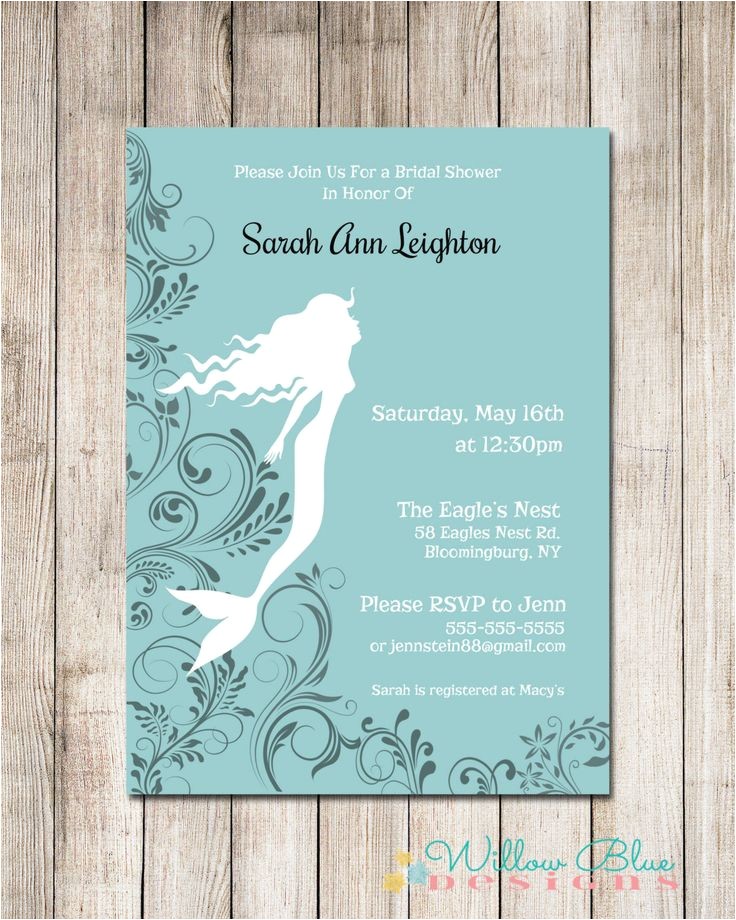 Mermaid Bridal Shower Invitations 17 Best Ideas About Mermaid Bridal Showers On Pinterest