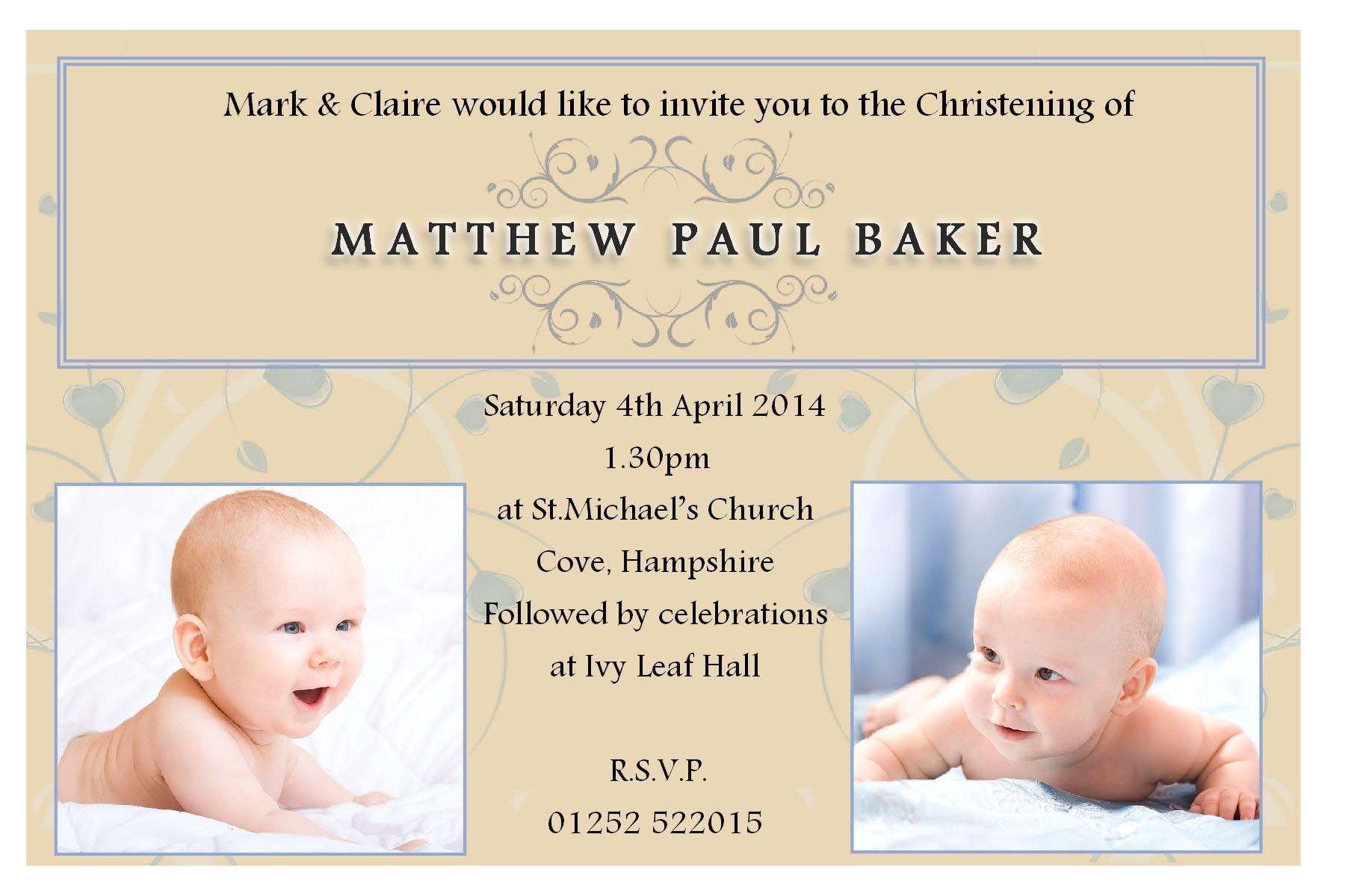 Message for Baptism Invitation Card Invitation Card Message for Christening Choice Image