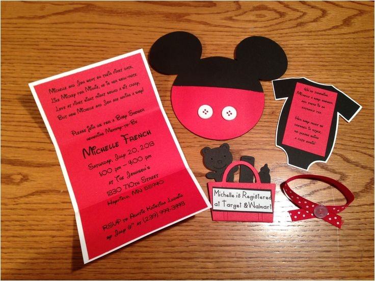Mickey Baby Shower Invitations Mickey Mouse Baby Shower Invitations