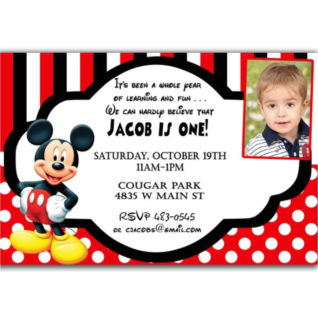 Mickey Mouse Baptism Invitations Mickey Mouse Christening Invitation – orderecigsjuicefo