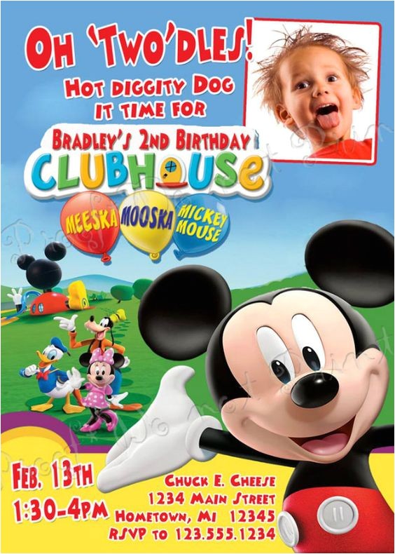 Mickey Mouse Clubhouse Custom Birthday Invitations Exclusive Mickey Mouse Clubhouse Birthday Invitations