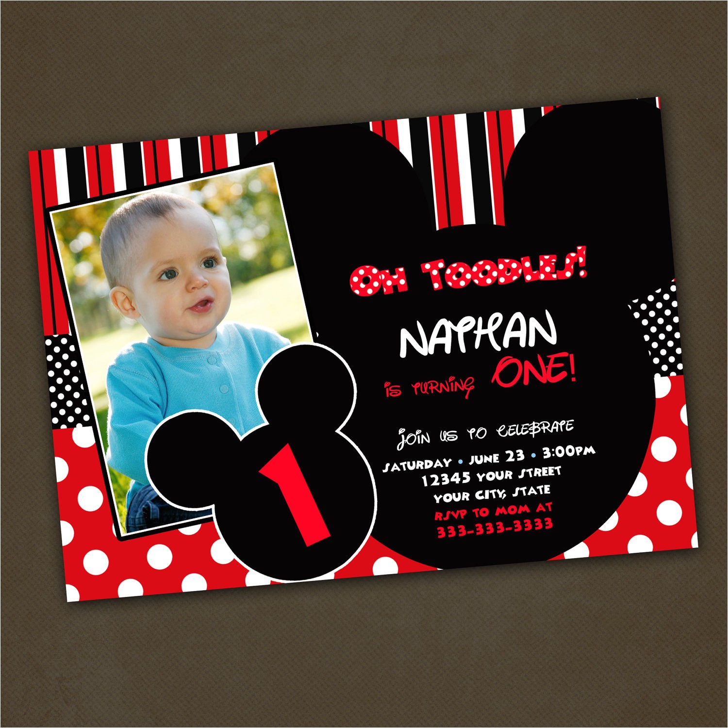 Mickey Mouse Customized Birthday Invitations Unavailable Listing On Etsy