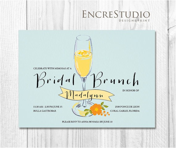 Mimosa Bridal Shower Invitations Items Similar to Bridal Shower Invitation Mimosa Bridal