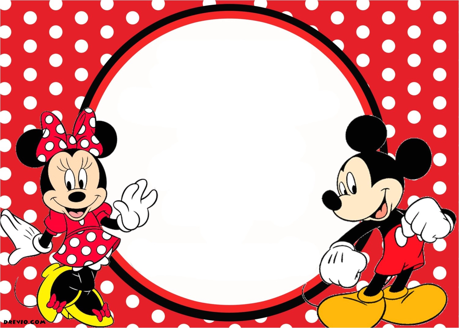 Minnie and Mickey Mouse Party Invitations Free Printable 1st Mickey and Minnie Invitation – Free