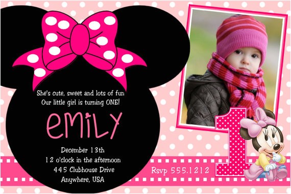 Minnie Mouse 2nd Birthday Invitations Template Minnie Mouse 2nd Birthday Party Invitation Wording Free