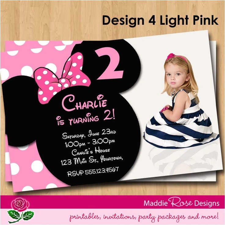 Minnie Mouse 2nd Birthday Invitations Template Minnie Mouse Birthday Quotes Quotesgram