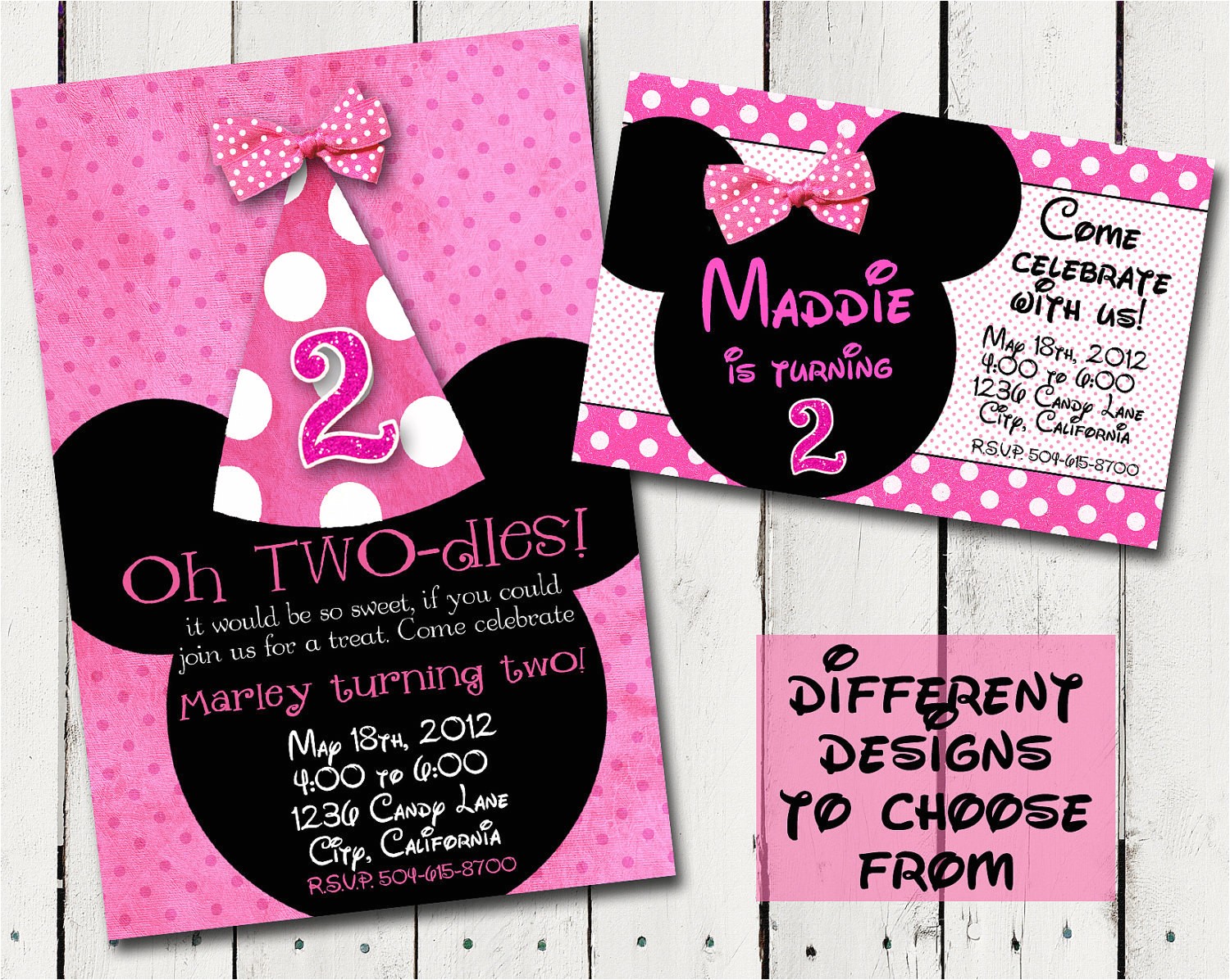 Minnie Mouse 2nd Birthday Invitations Template Minnie Mouse Birthday Quotes Quotesgram