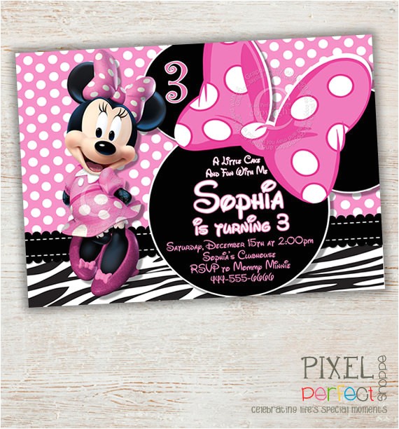 Minnie Mouse 3rd Birthday Invitations Items Similar to Zebra Minnie Mouse Birthday Invitation Minnie Mouse 3rd Birthday Invitations Items Similar to Zebra Minnie Mouse Birthday Invitation