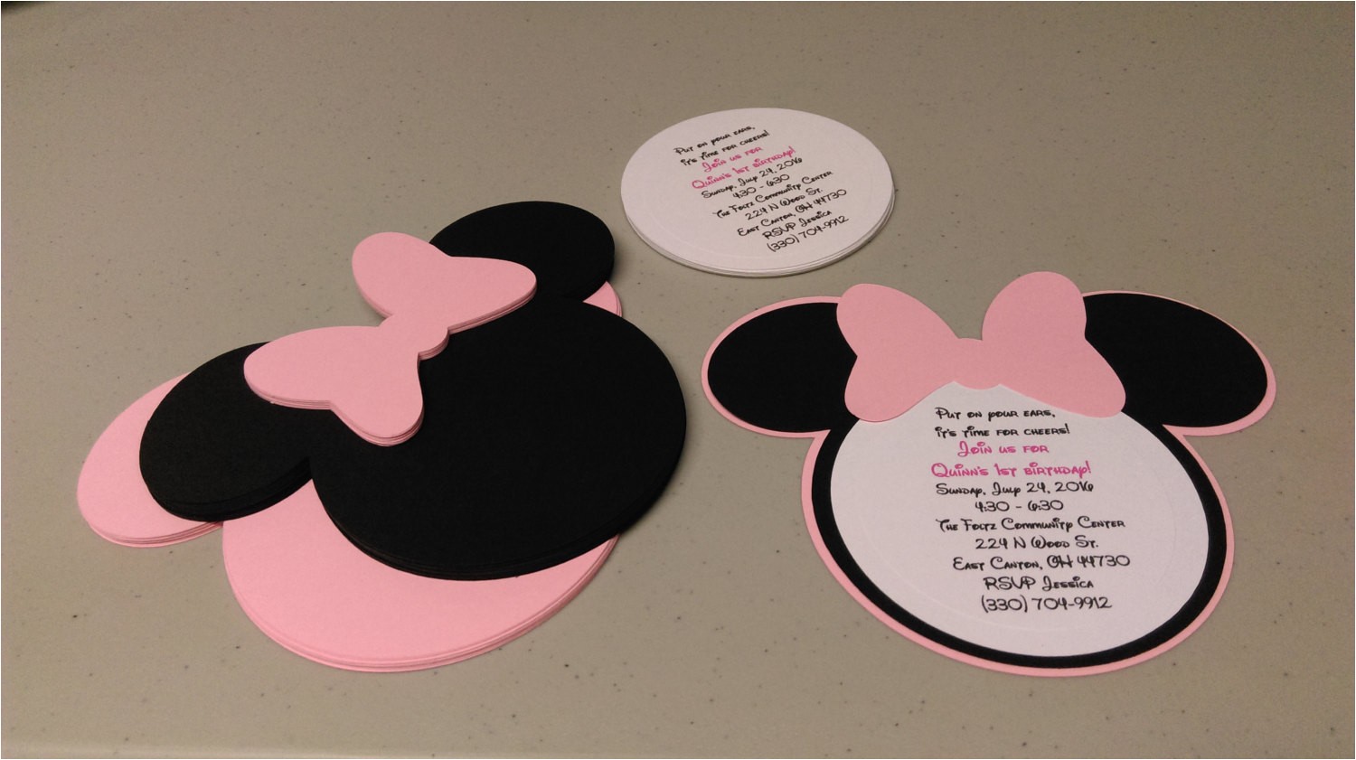 Minnie Mouse Party Invitations Diy Diy Minnie Mouse Invitations In Light Pink Birthday