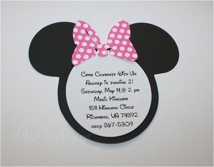 Minnie Mouse Party Invitations Diy Homemade Minnie Mouse Invitations Template Resume Builder