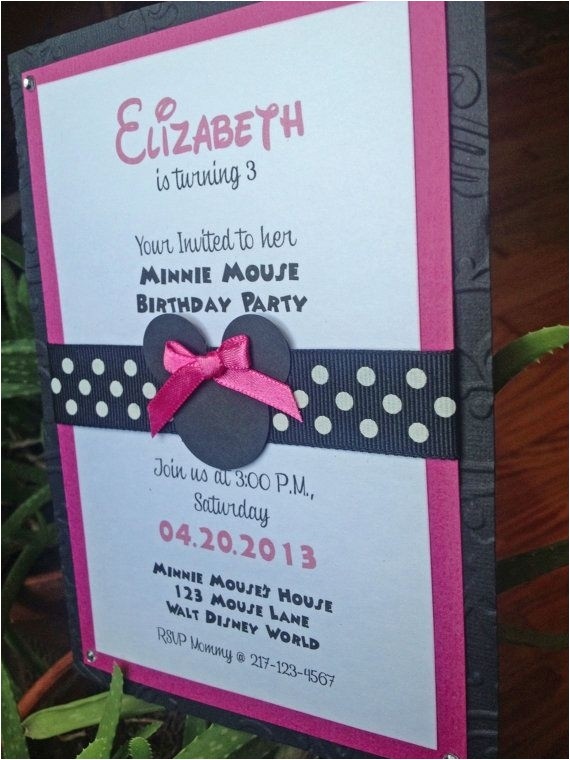 Minnie Mouse Party Invitations Diy Homemade Minnie Mouse Invitations Template Resume Builder