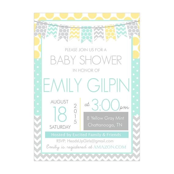 Mint Green and Yellow Baby Shower Invitations 479 Best Baby Shower Fun Ness Images On Pinterest