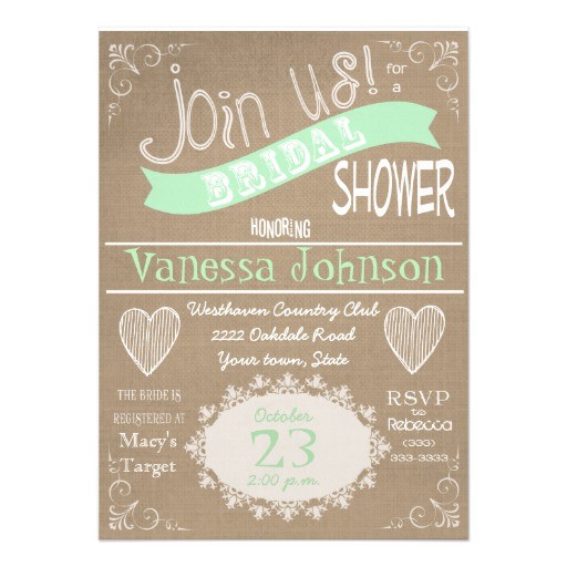 Mint to Be Bridal Shower Invitations Bridal Shower Invitations Zazzle Vintage Bridal Shower
