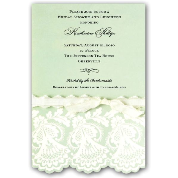 Mint to Be Bridal Shower Invitations Embossed and Diecut Mint Bridal Shower Invitations