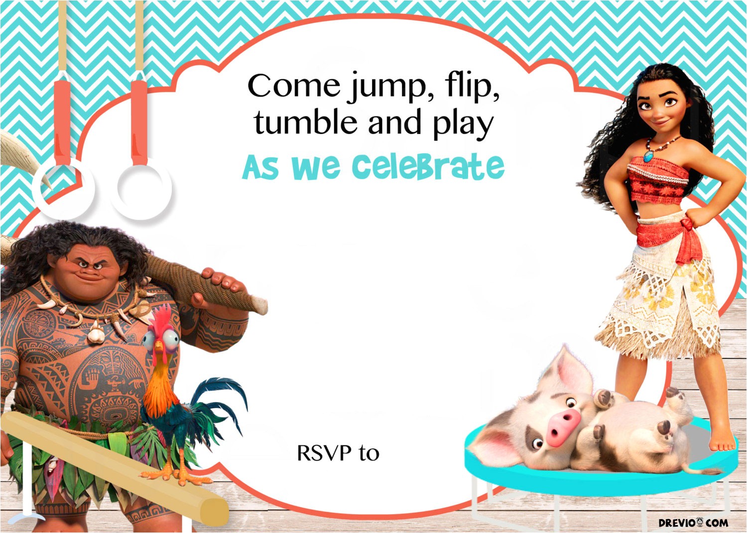 Moana Birthday Invitation Template Free Moana Birthday Invitation Template Free Invitation