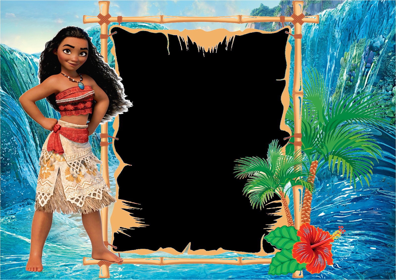Moana Birthday Party Invitation Template Free Moana Birthday Invitation Template