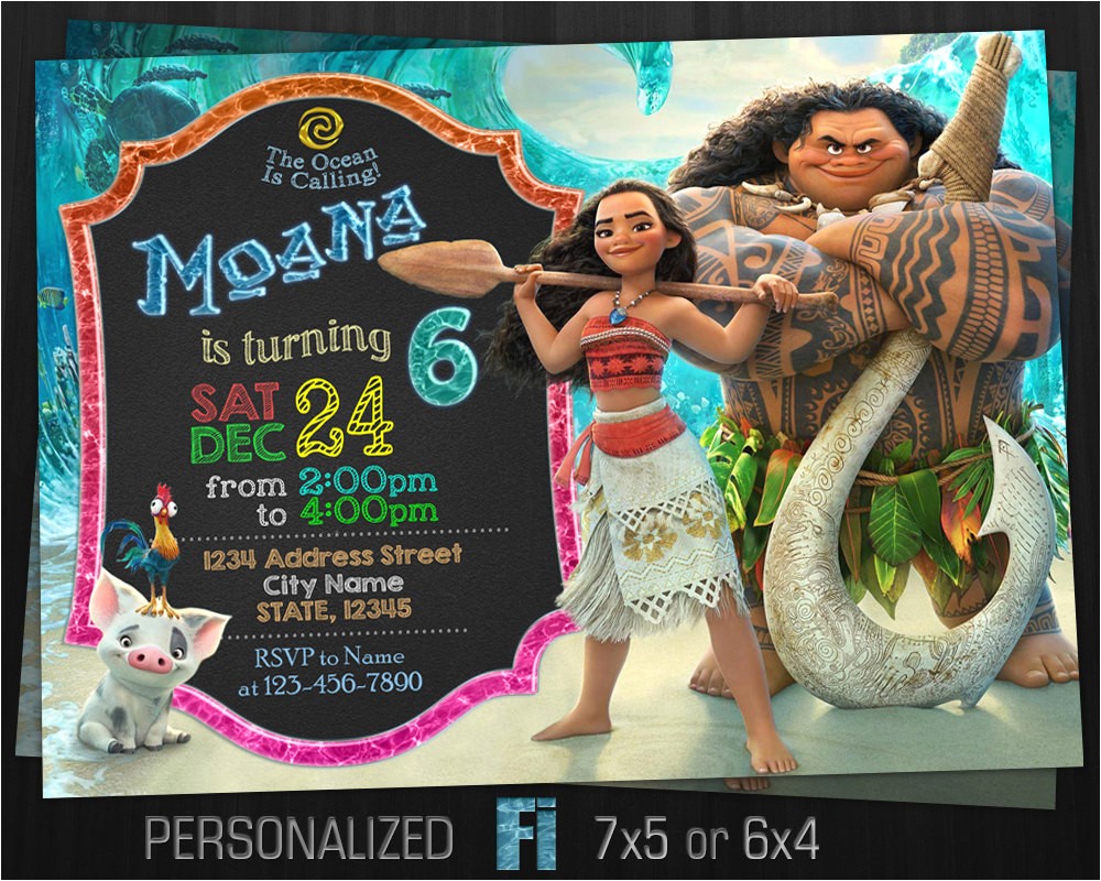Moana Birthday Party Invitation Template Moana Invitation Moana Birthday Party Moana Birthday