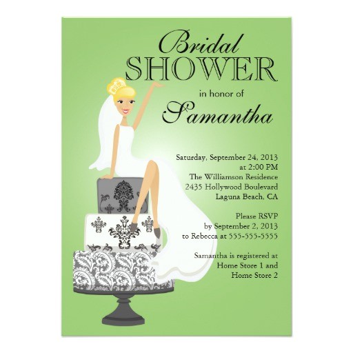Modern Bridal Shower Invitation Wording Modern Blonde Bride Bridal Shower Invitation