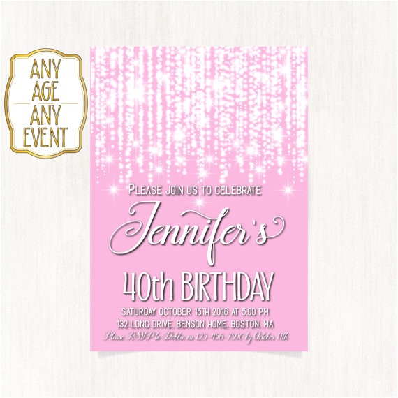 Modern Luxury Birthday Invitations 40th Birthday Invitation 30th Birthday Luxury Invitation