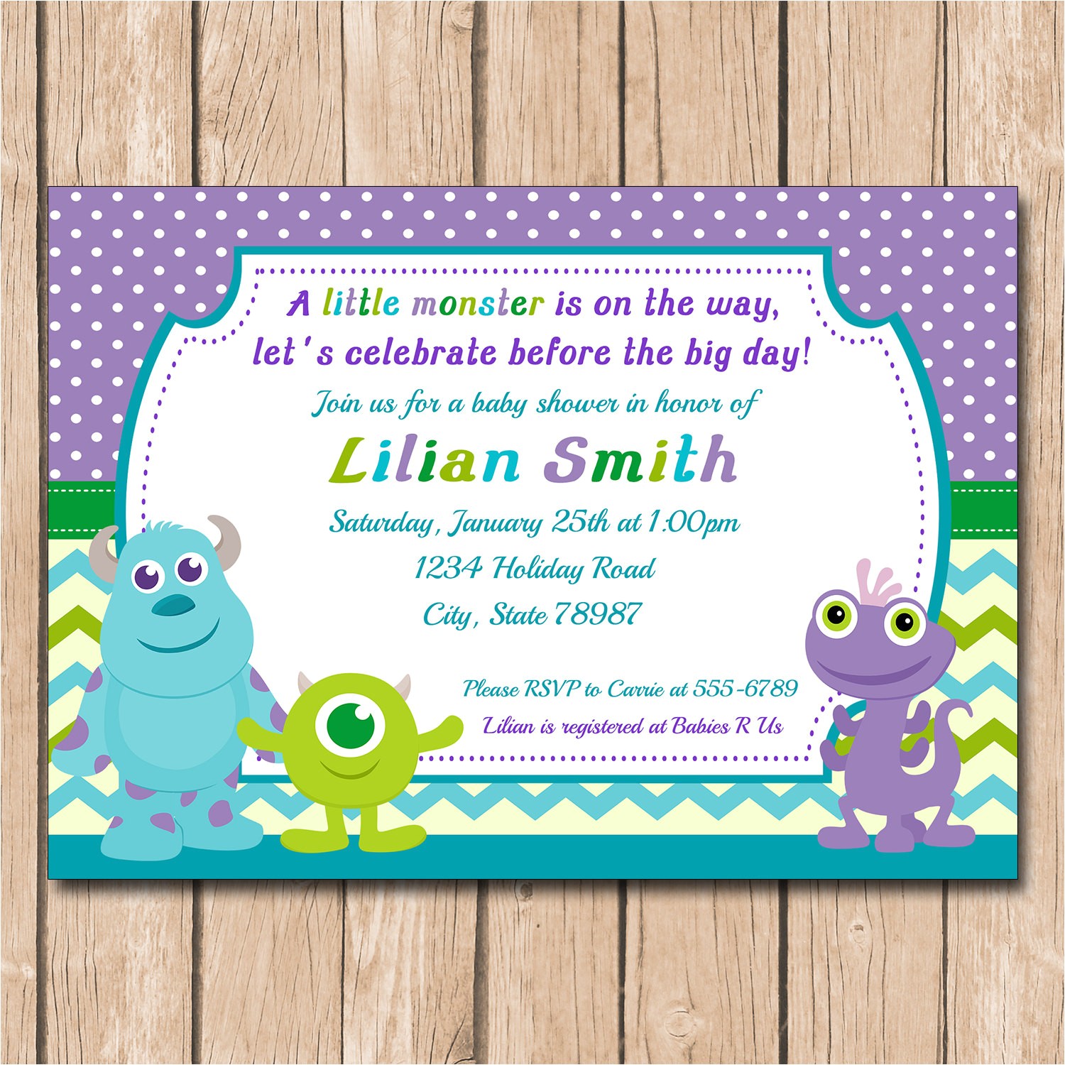 Monsters Inc Baby Shower Invites Kitchen & Dining Monsters Inc Baby Shower Invites Kitchen & Dining
