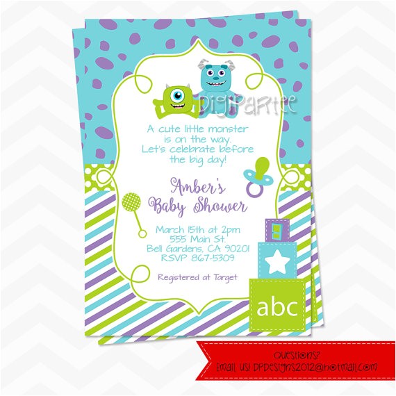 Monsters Inc Baby Shower Invites Monsters Inc Baby Shower Invitations by Dpdesigns2012 On Etsy Monsters Inc Baby Shower Invites Monsters Inc Baby Shower Invitations by Dpdesigns2012 On Etsy