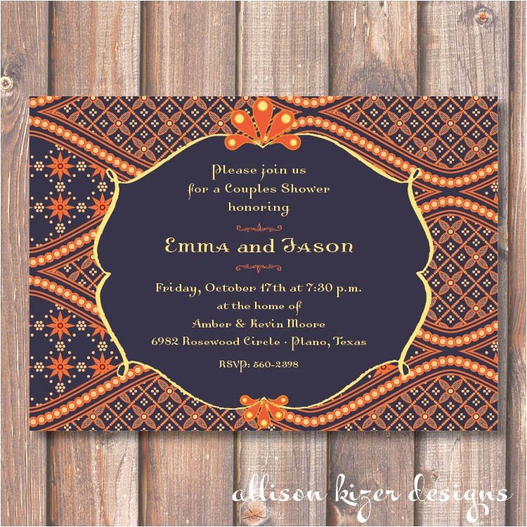 Moroccan Party Invitations Templates Navy and orange Boho Morocco Printable Bridal Shower Moroccan Party Invitations Templates Navy and orange Boho Morocco Printable Bridal Shower