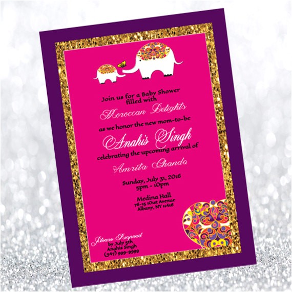 Moroccan themed Bridal Shower Invitations Moroccan themed Baby Shower Invitation