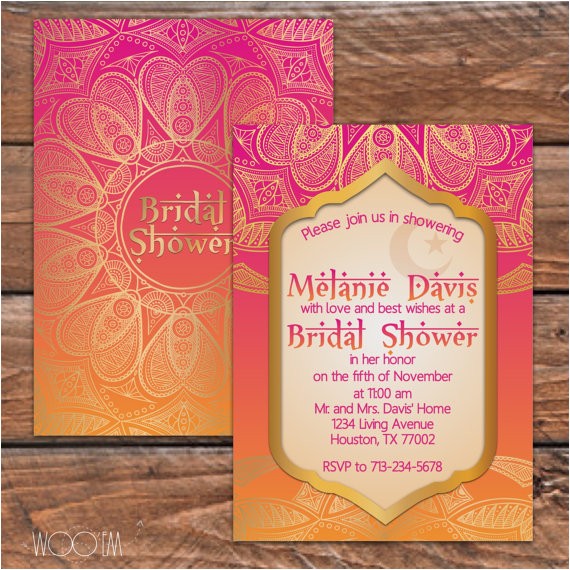 Moroccan themed Bridal Shower Invitations Moroccan themed Bridal Shower Printable Set Diy Arabian by