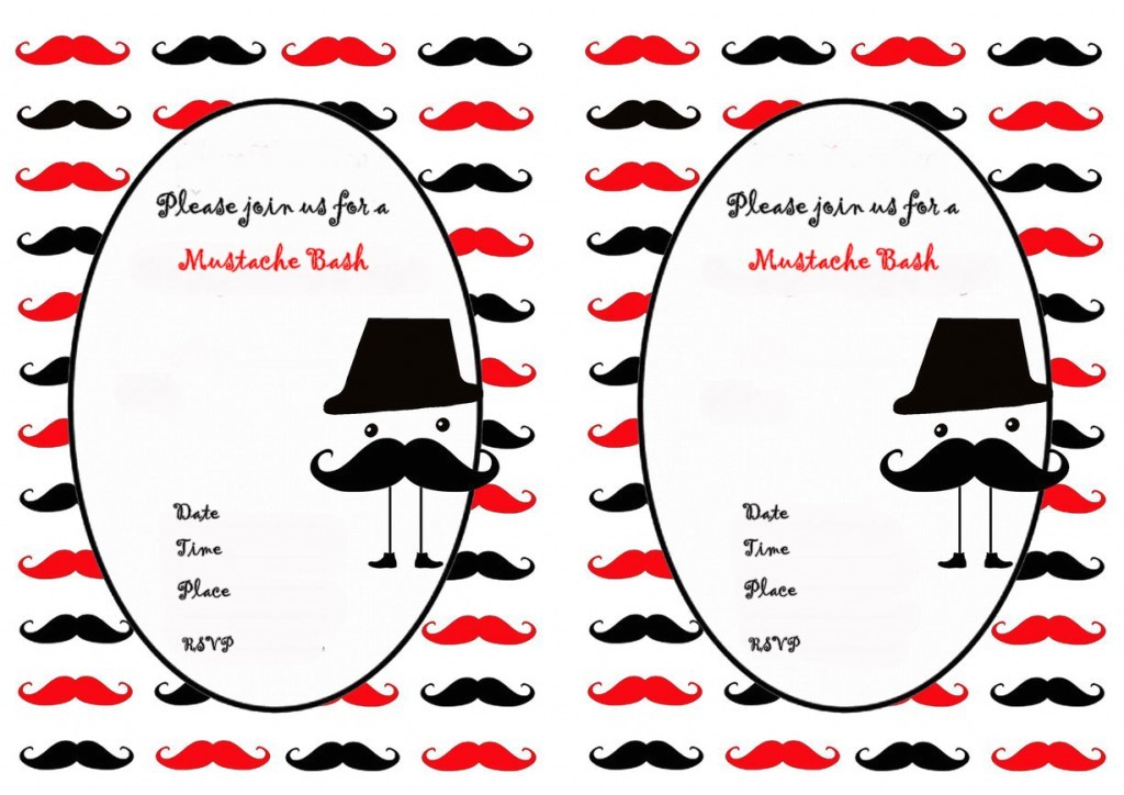 Mustache Birthday Invitations Printable Mustache Birthday Invitations – Birthday Printable
