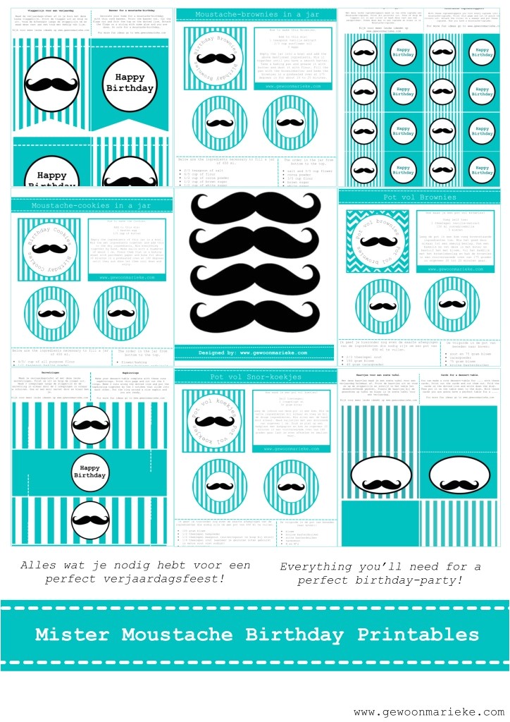 Mustache Birthday Party Printables 8 Best Of Mustache Party Free Printables Mustache