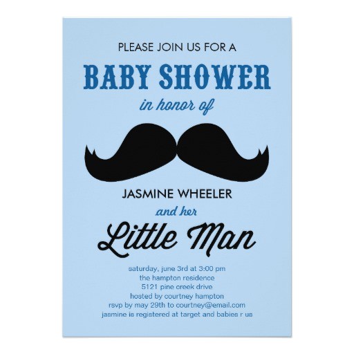 Mustache Invitations for Baby Shower Little Moustache Baby Shower Invitations