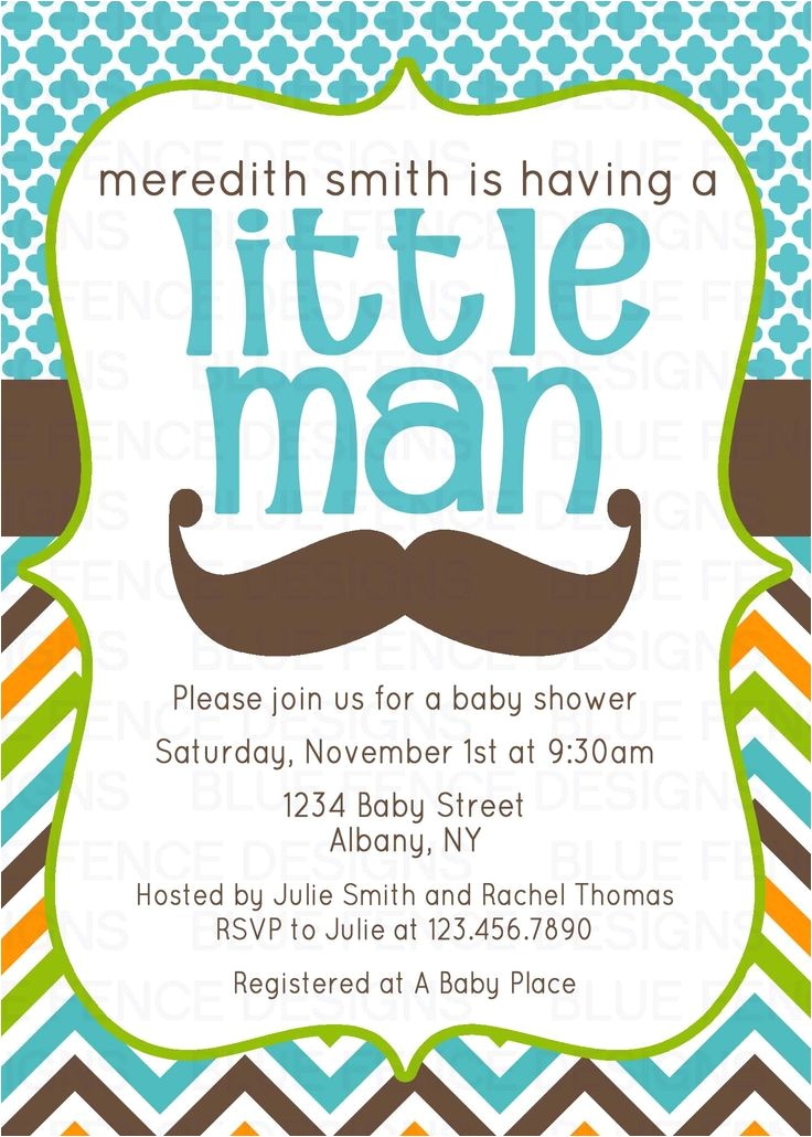 Mustache Invitations for Baby Shower Mustache Baby Shower Invitation