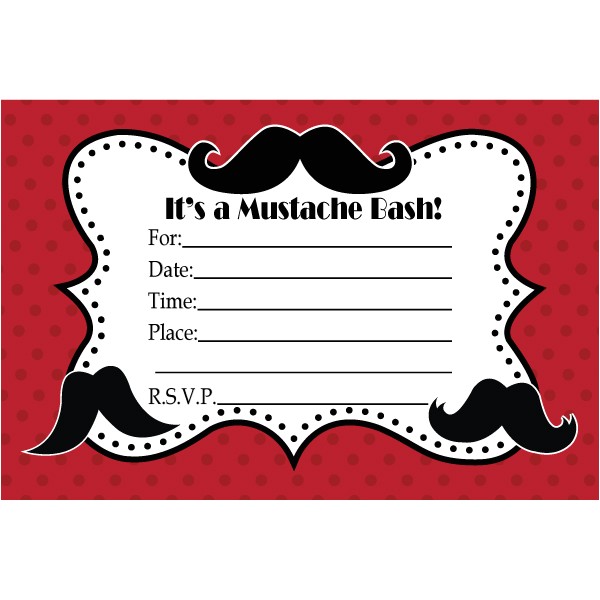 Mustache Party Invitation Template 11 Best S Of Moustache Birthday Party Printable
