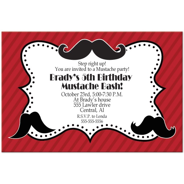Mustache Party Invitation Template Free 11 Best S Of Moustache Birthday Party Printable