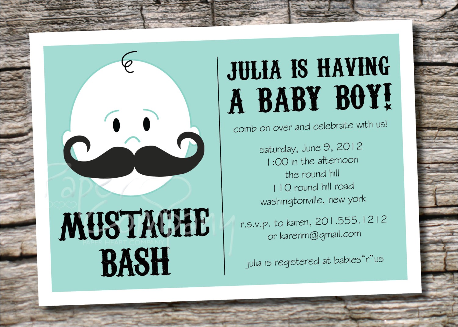 Mustache themed Baby Shower Invitations Mustache Baby Shower Invitation Templates