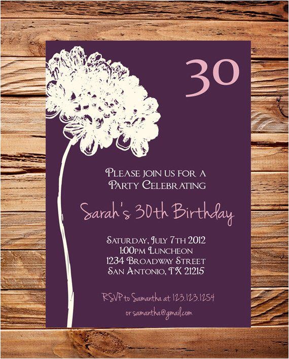 My 30th Birthday Invitation Wording 20 Interesting 30th Birthday Invitations themes – Wording