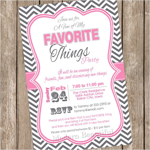 My Favorite Things Party Invitation Unavailable Listing On Etsy