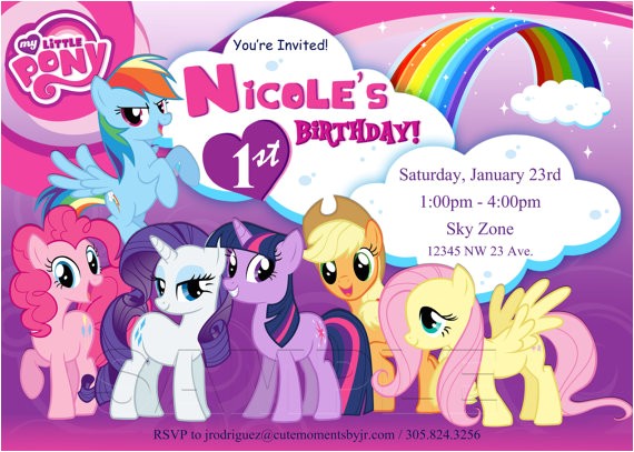 My Little Pony Baby Shower Invitations My Little Pony Birthday Digital Invitation My Little