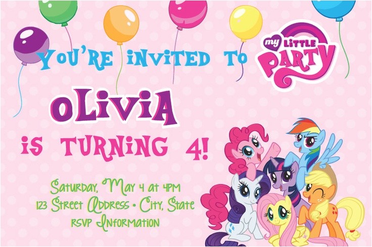 My Little Pony Baby Shower Invitations My Little Pony Birthday Party Invitations Baby Shower for